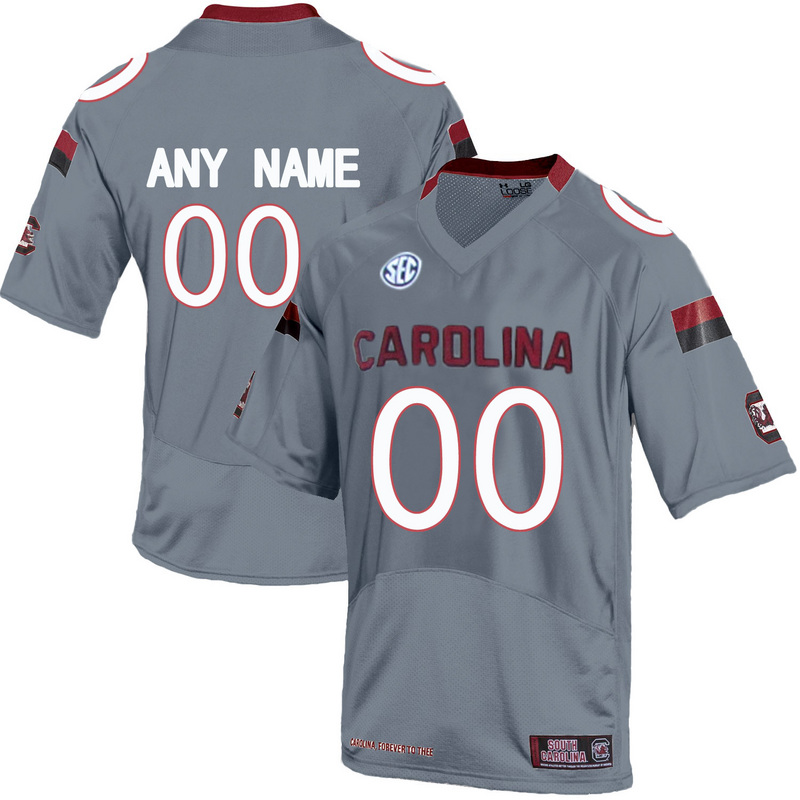 Men South Carolina Gamecocks Customized College Football Jersey Grey